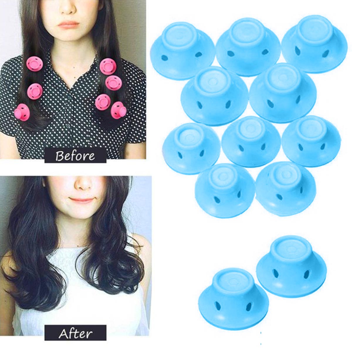 Bigoudis en Silicone pour Cheveux